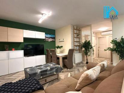 Living room of Flat for sale in  Madrid Capital  with Air Conditioner, Terrace and Storage room