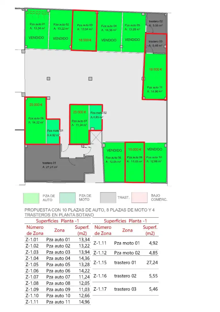 Parking de Garaje en venta en Vilagarcía de Arousa