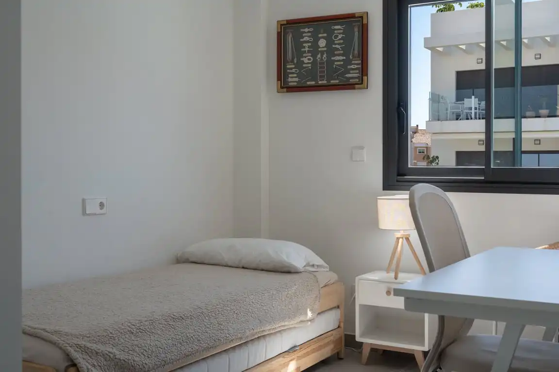 Schlafzimmer von Wohnungen zur Miete in Jávea / Xàbia mit Klimaanlage, Privatgarten und Gemeinschaftspool