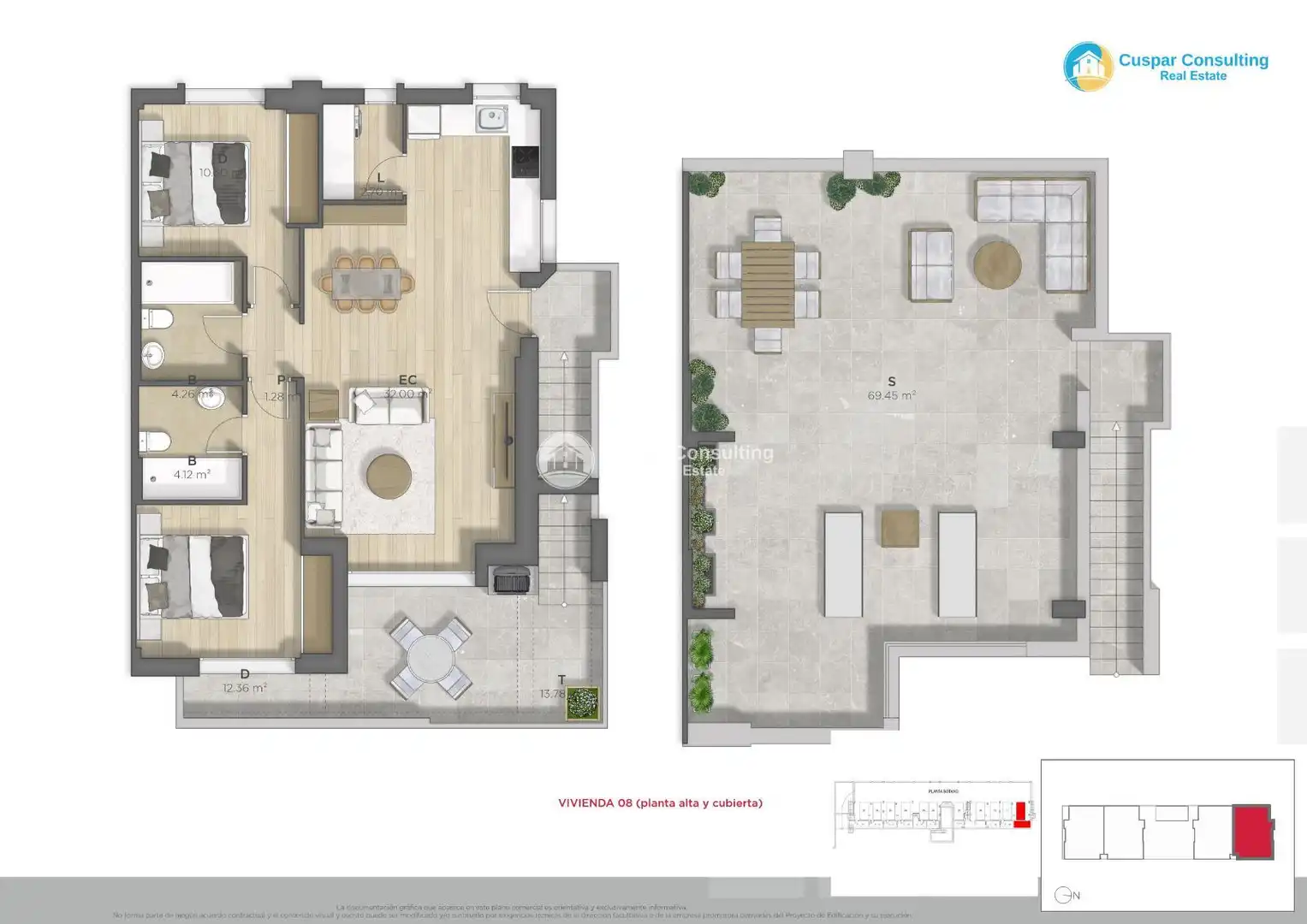 Ático en venta en Cartagena con Aire acondicionado, Calefacción y Terraza