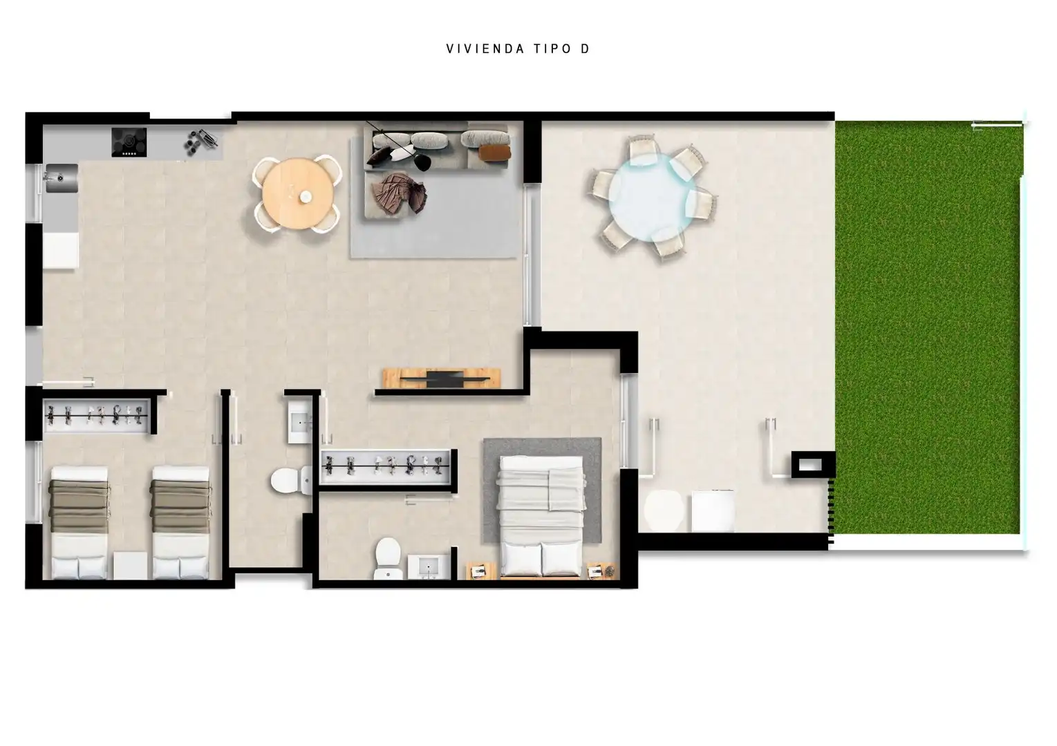 Habitación de Apartamento en venta en Torrevieja con Aire acondicionado, Calefacción y Jardín privado