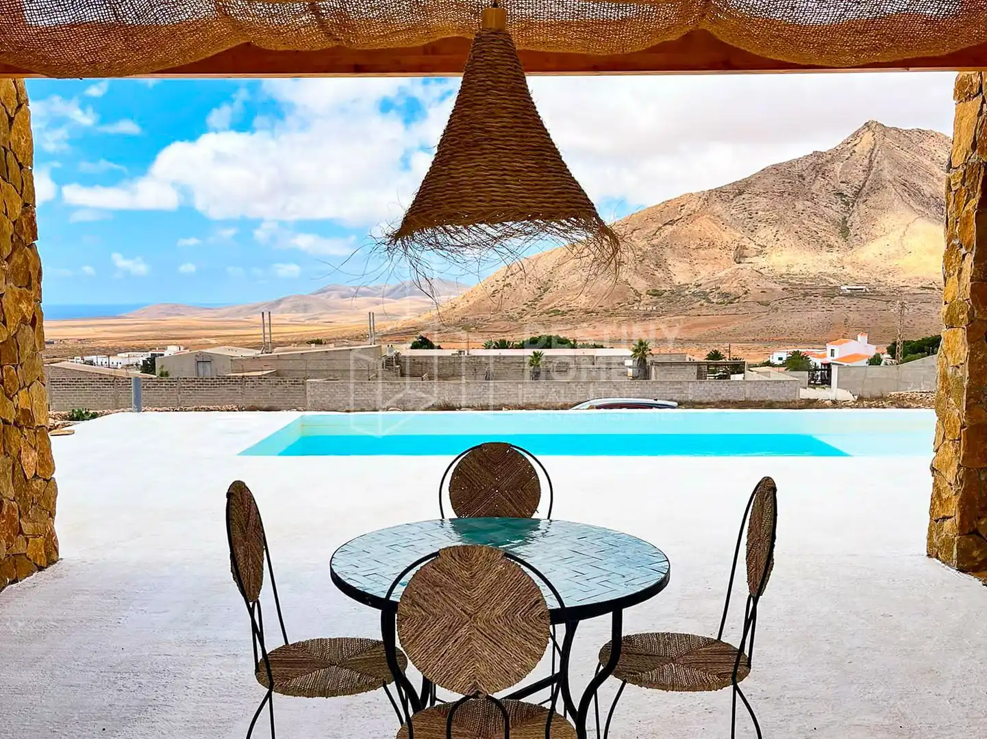 Terraza de Casa o chalet en venta en La Oliva con Jardín privado, Terraza y Piscina