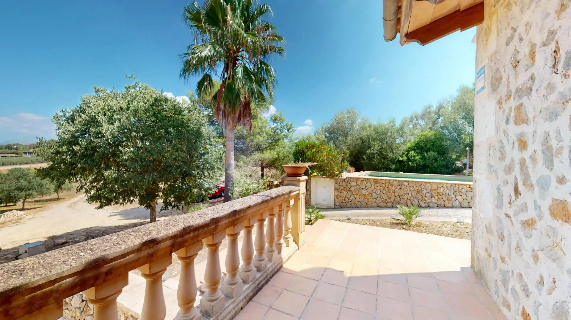 Terrace of Country homes for rent in Costitx  with Air Conditioner, Heating and Private garden