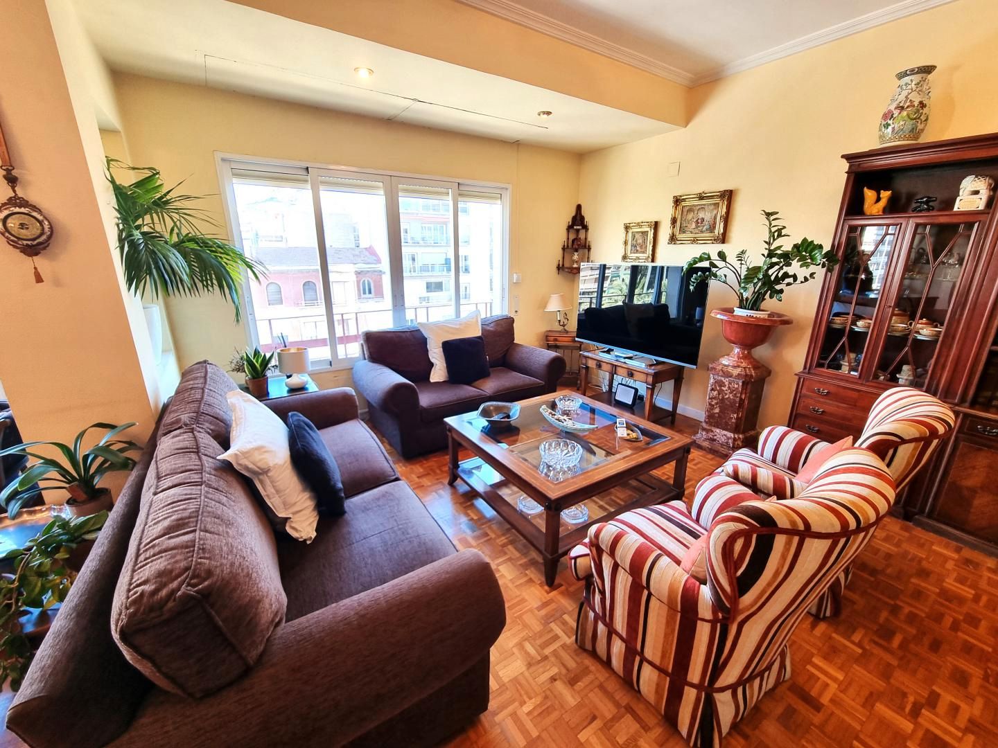 Living room of Flat for sale in Alicante / Alacant  with Heating, Parquet flooring and Storage room