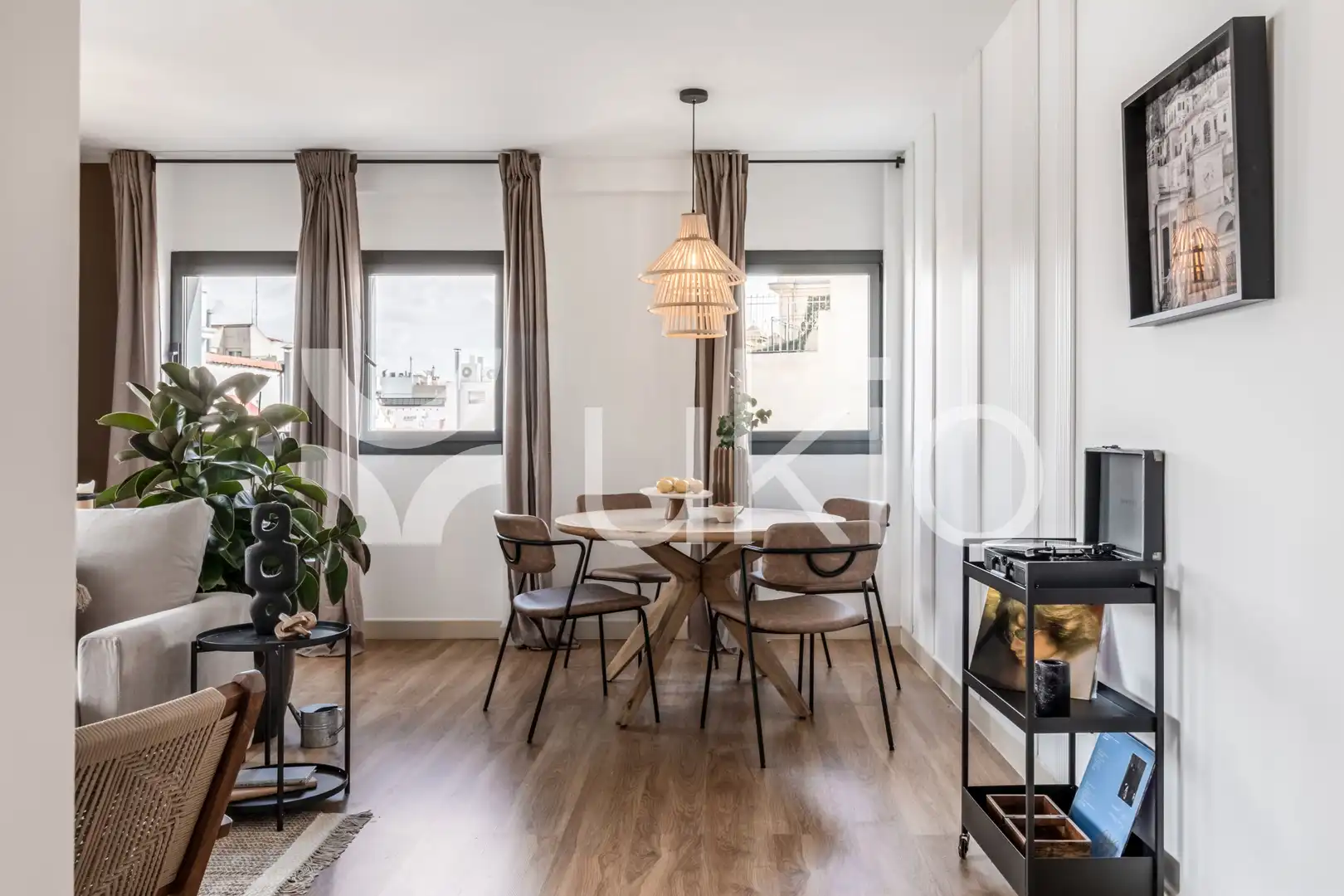 Esszimmer von Wohnung zur Miete in Madrid mit Klimaanlage, Heizung und Terrasse