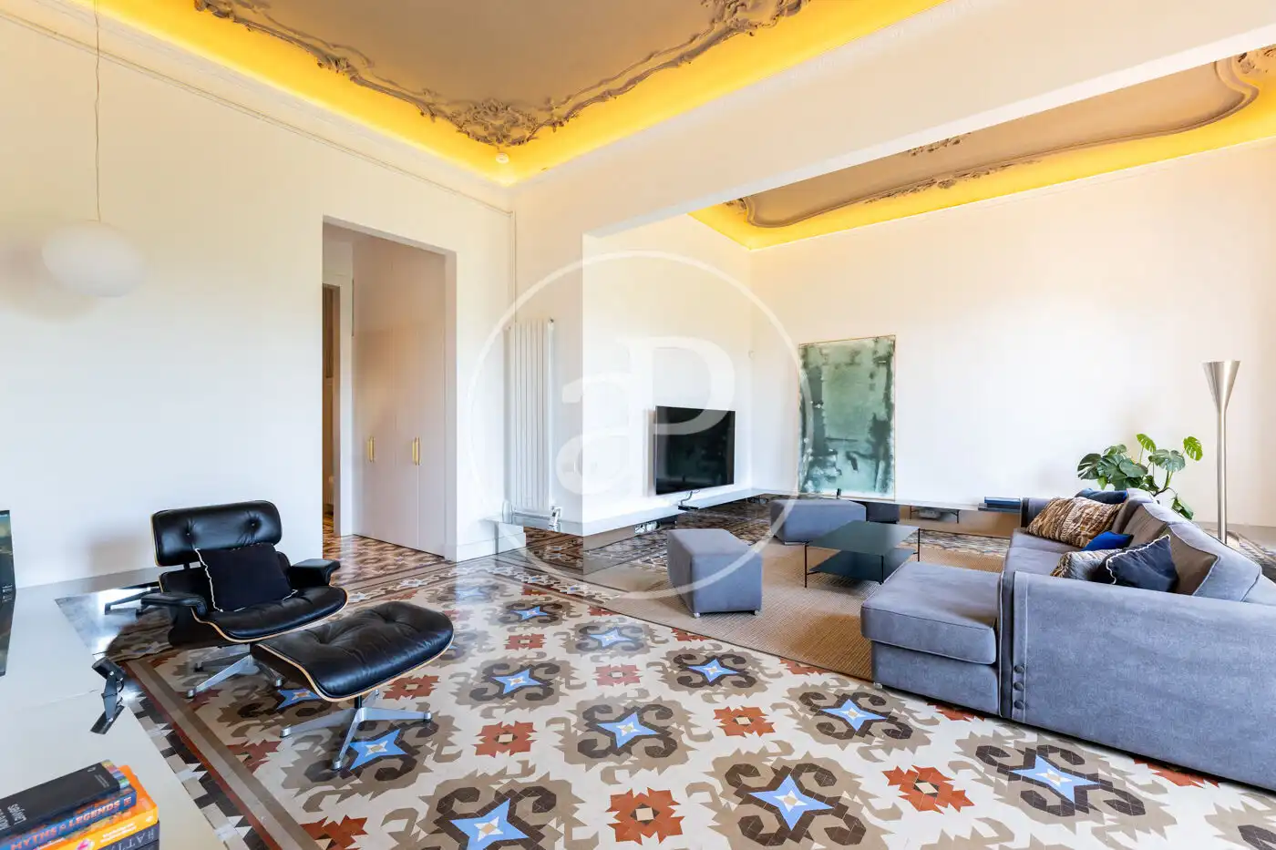 Wohnzimmer von Wohnung zur Miete in Barcelona mit Klimaanlage, Heizung und Möbliert