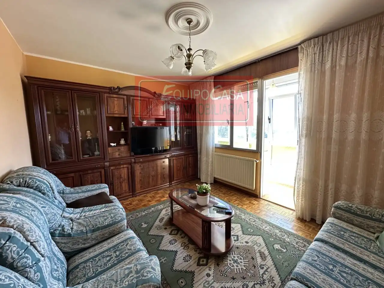 Living room of Flat for sale in Begonte  with Heating, Private garden and Parquet flooring