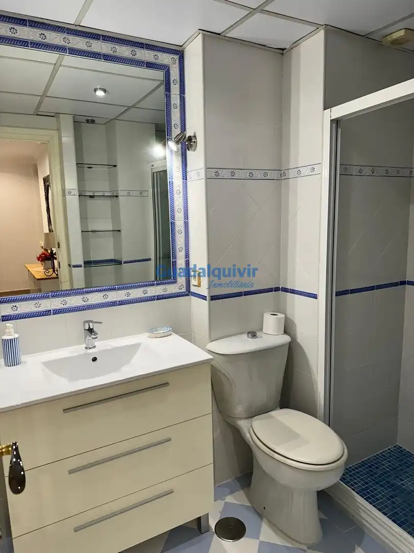 Badezimmer von Wohnung zur Miete in Sevilla mit Klimaanlage, Heizung und Terrasse