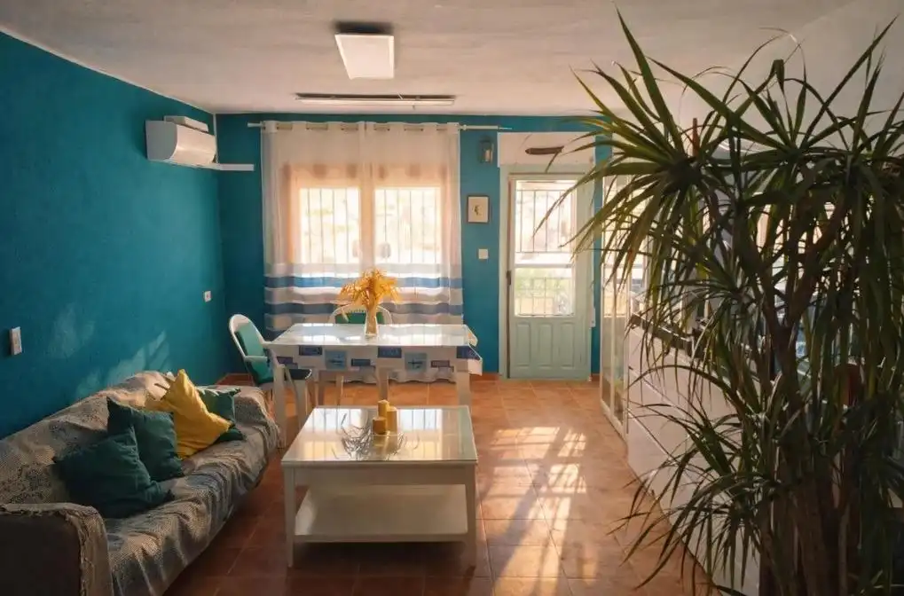 Wohnzimmer von Wohnungen zum Verkauf in Águilas mit Klimaanlage, Heizung und Privatgarten