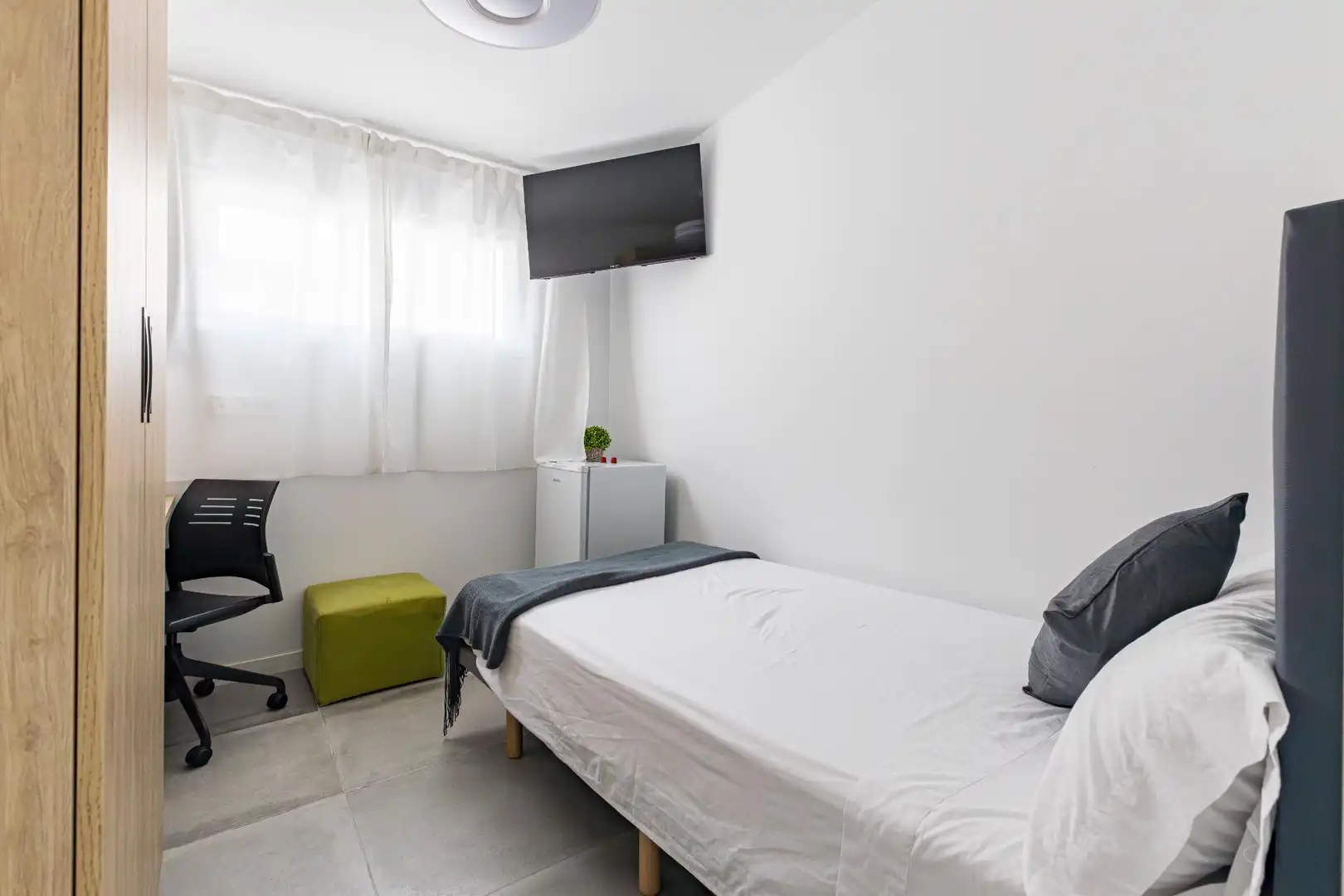 Schlafzimmer von Wohnung zur untervermieten in Murcia mit Klimaanlage, Heizung und Möbliert