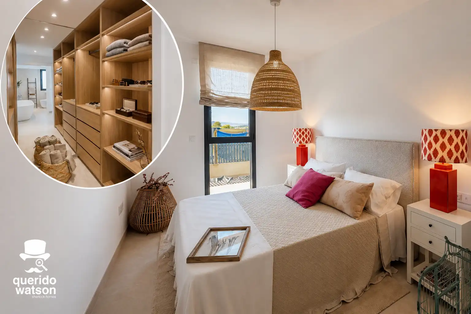 Schlafzimmer von Erdgeschoss zum Verkauf in Cartagena mit Klimaanlage, Heizung und Privatgarten