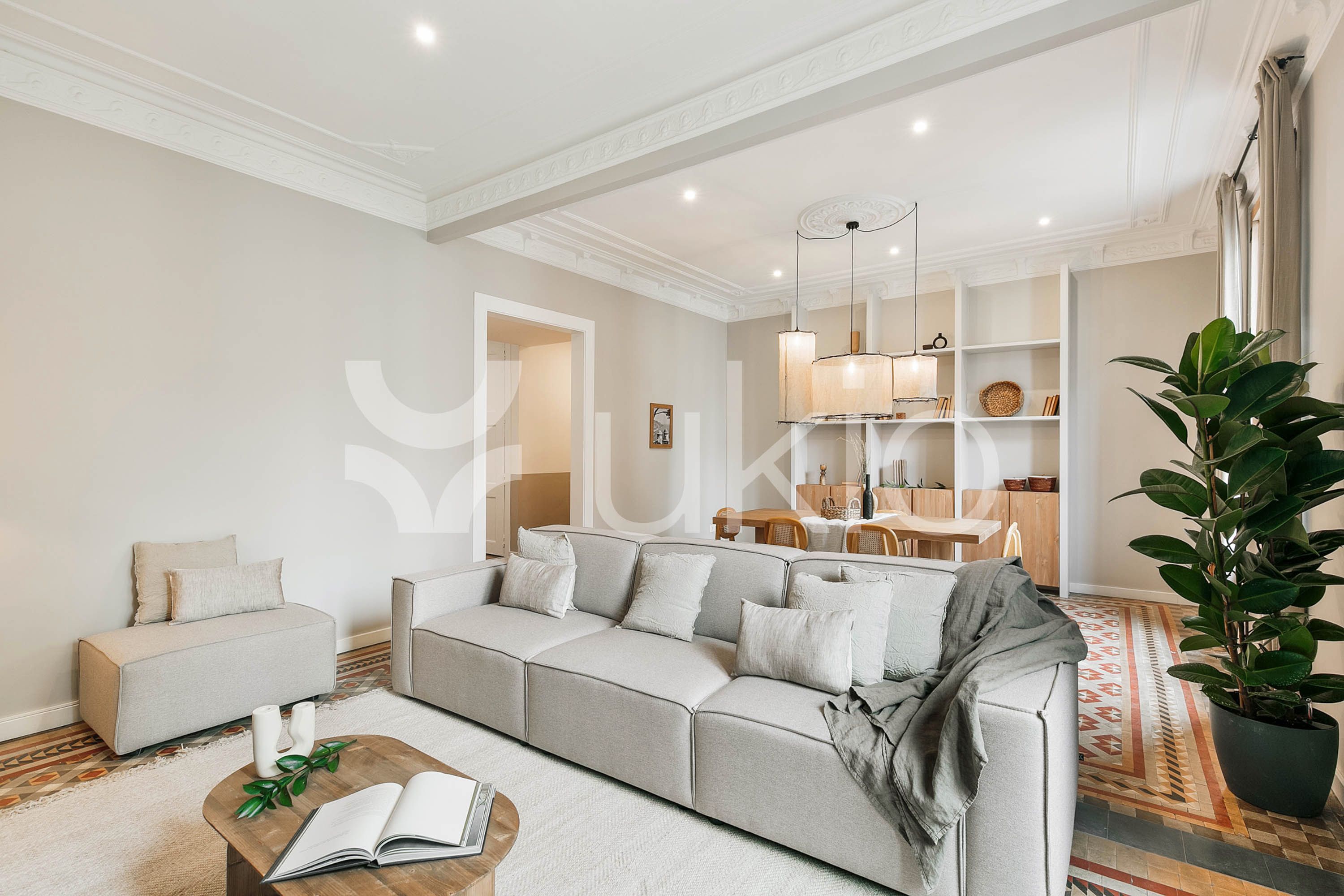 Living room of Apartment to rent in  Barcelona Capital  with Air Conditioner, Heating and Furnished