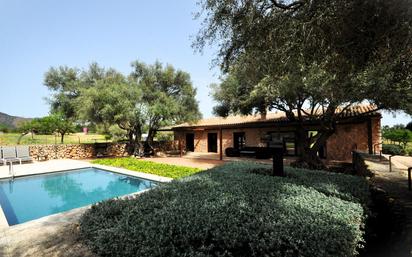 Jardí de Finca rústica de lloguer en Santa María del Camí amb Aire condicionat, Terrassa i Piscina