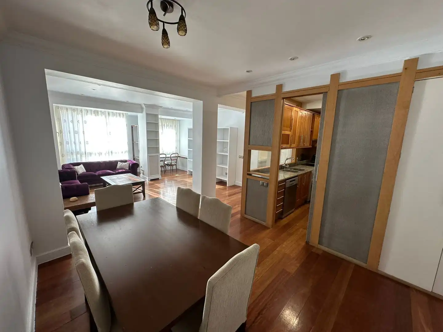 Dining room of Flat for rent in Madrid  with Air Conditioner, Heating and Parquet flooring