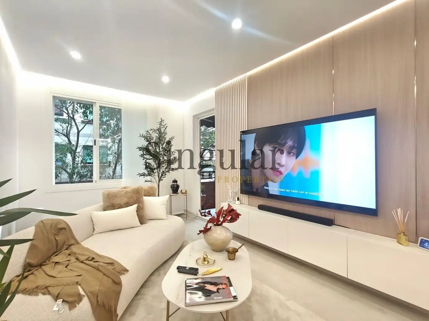 Sala de estar de Piso en venta en Barcelona con Aire acondicionado, Calefacción y Amueblado