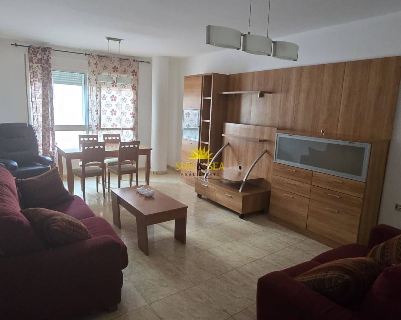 Sala d'estar de Apartament de lloguer en Torre-Pacheco amb Aire condicionat, Calefacció i Moblat
