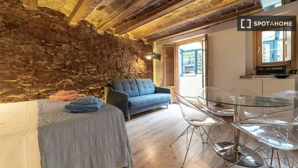 Living room of Flat for rent in Barcelona  with Air Conditioner, Heating and Furnished