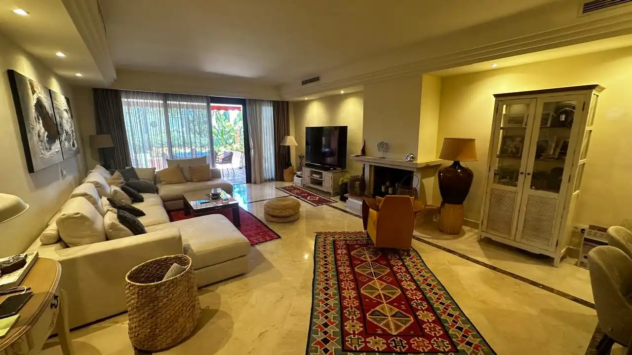 Living room of Apartments for rent in Marbella  with Air Conditioner, Heating and Private garden