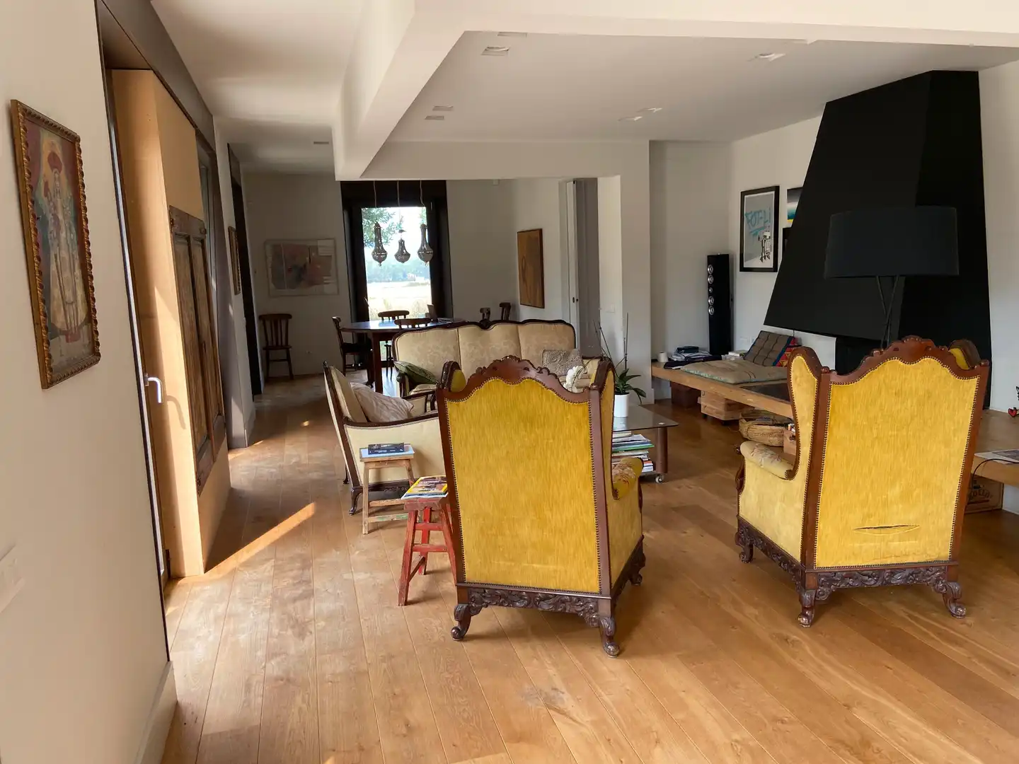 Sala d'estar de Finca rústica en venda en Tavèrnoles amb Calefacció, Parquet i Terrassa