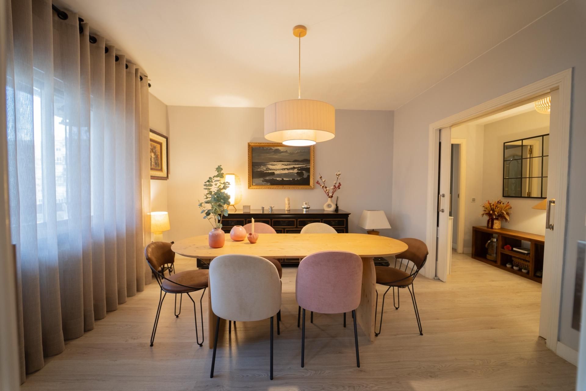 Dining room of Flat for sale in  Madrid Capital  with Air Conditioner, Terrace and Storage room