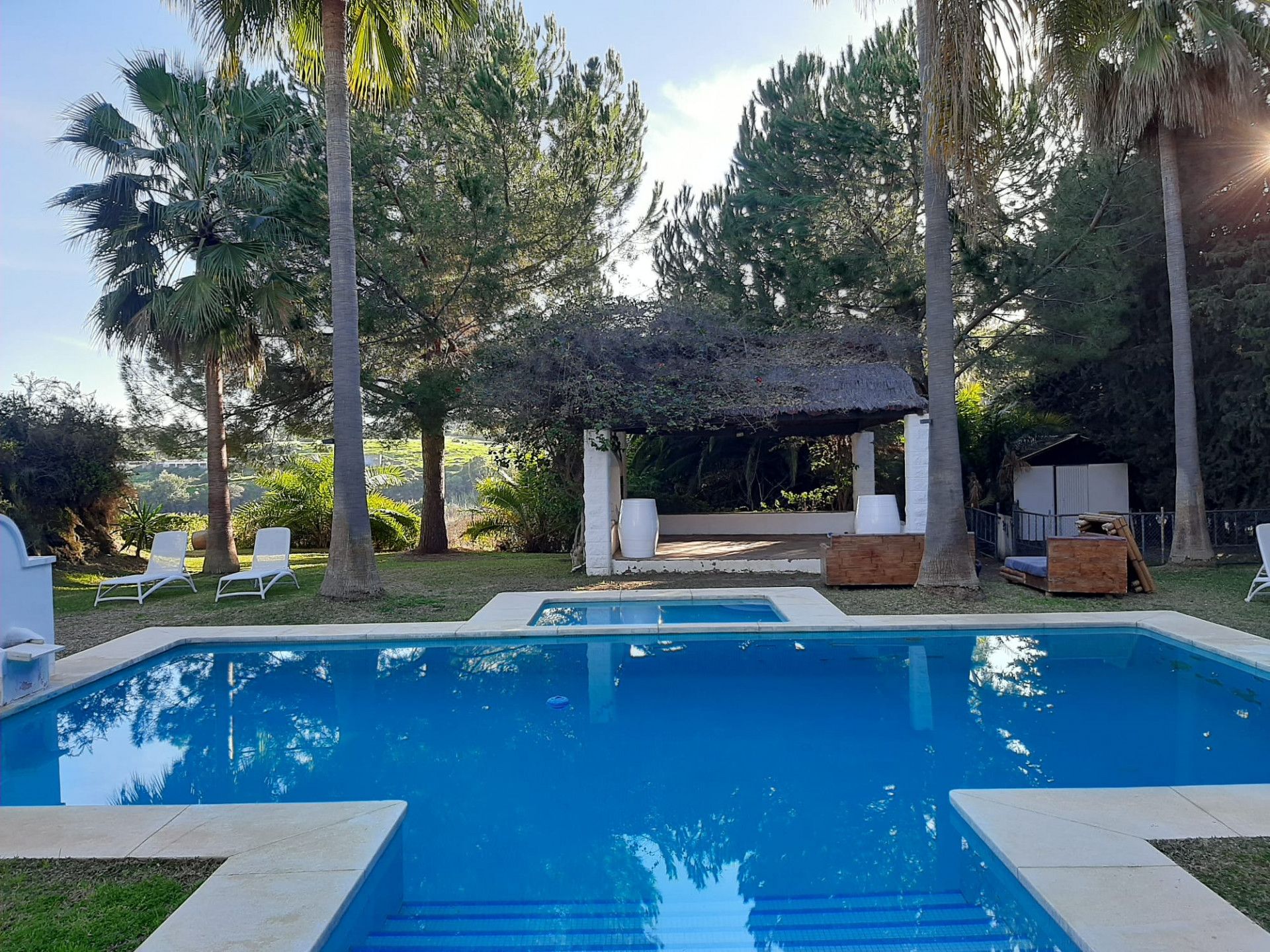 Swimming pool of House or chalet to rent in Estepona  with Air Conditioner, Private garden and Terrace