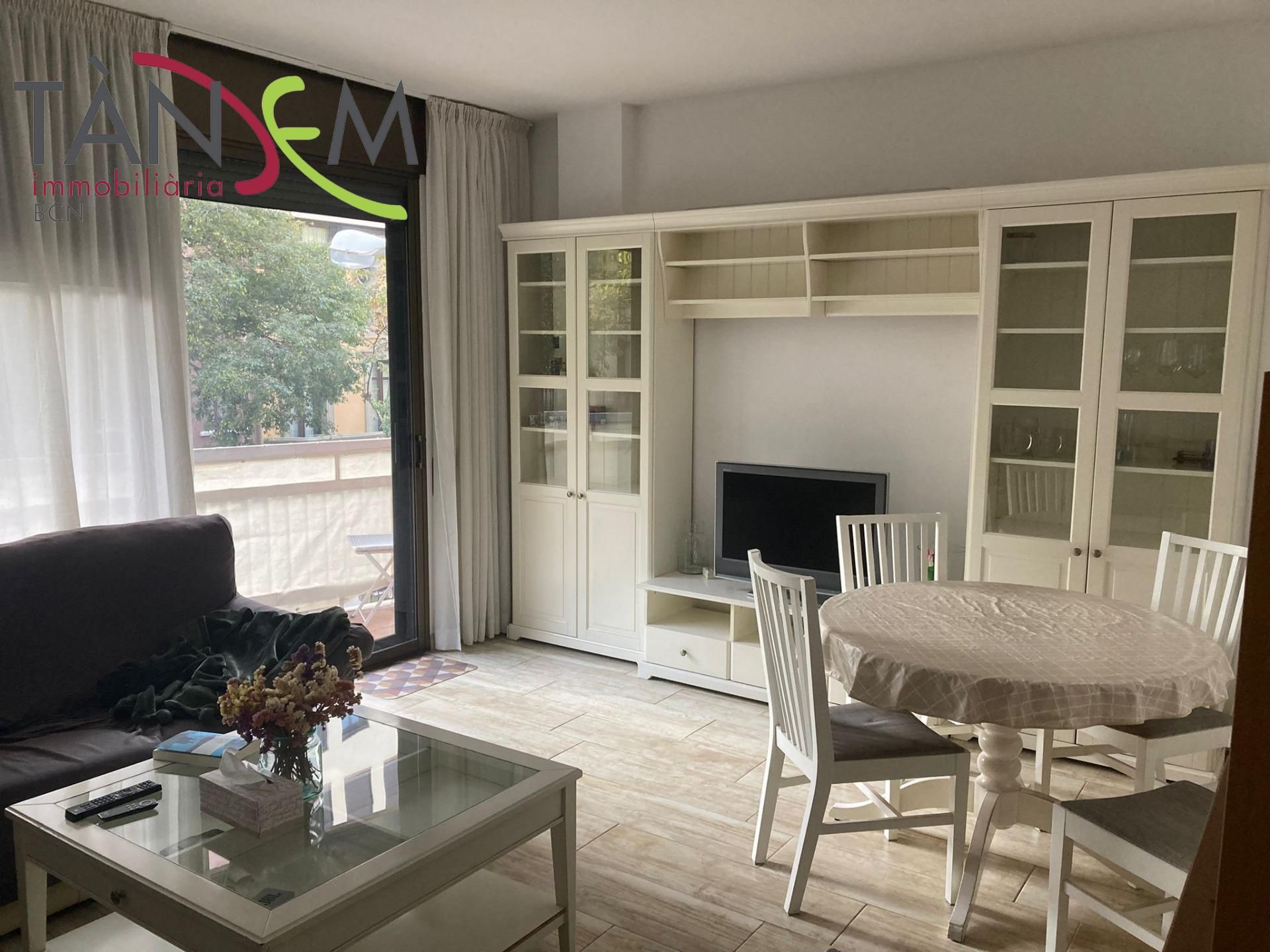 Sala d'estar de Pis en venda en  Barcelona Capital amb Parquet, Terrassa i Balcó