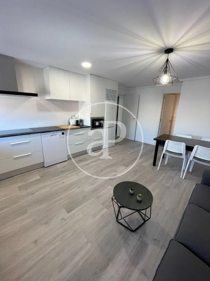 Kitchen of Flat to rent in  Valencia Capital  with Air Conditioner, Heating and Furnished