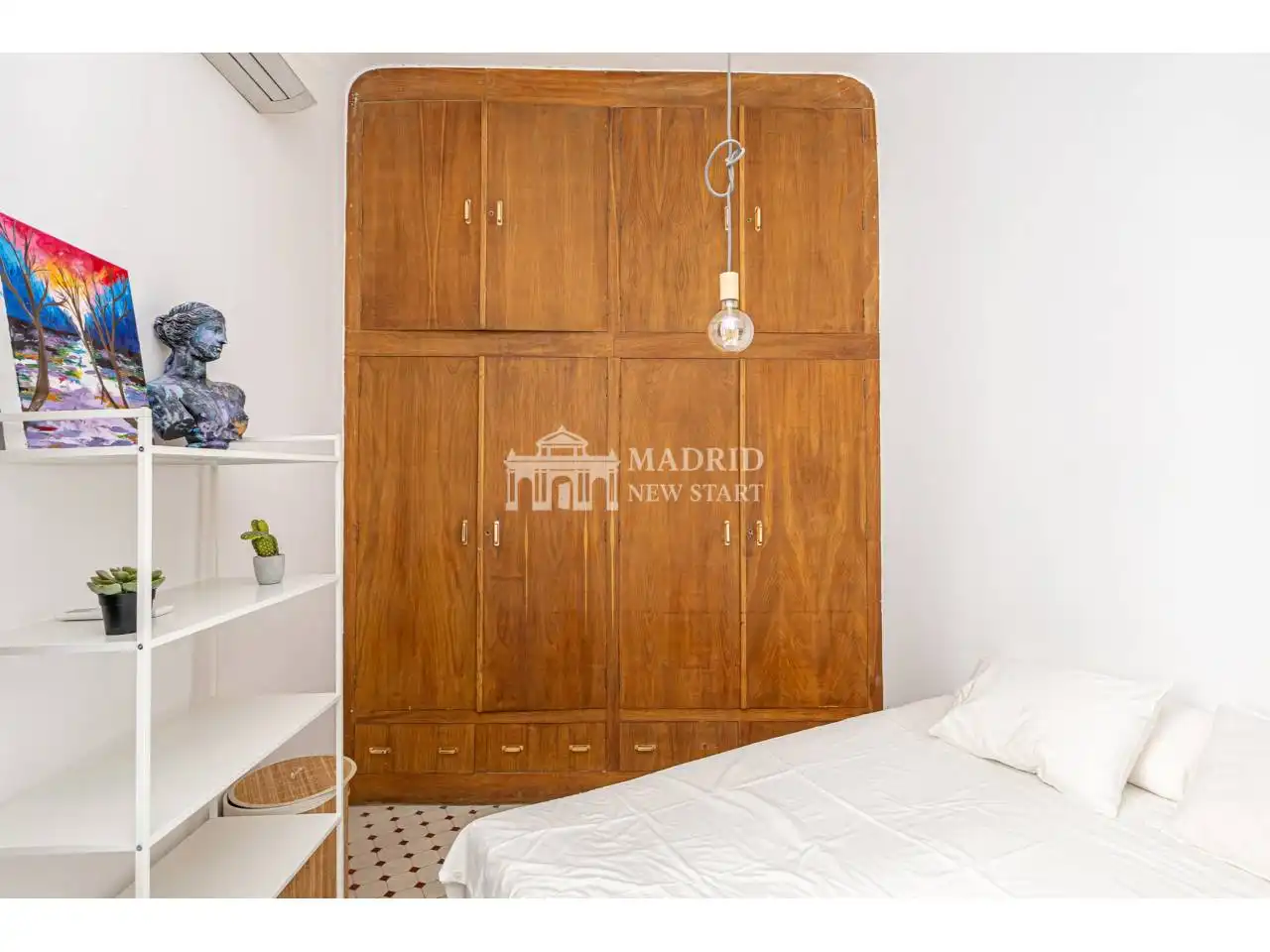 Bedroom of Flat for rent in Madrid  with Air Conditioner, Heating and Parquet flooring