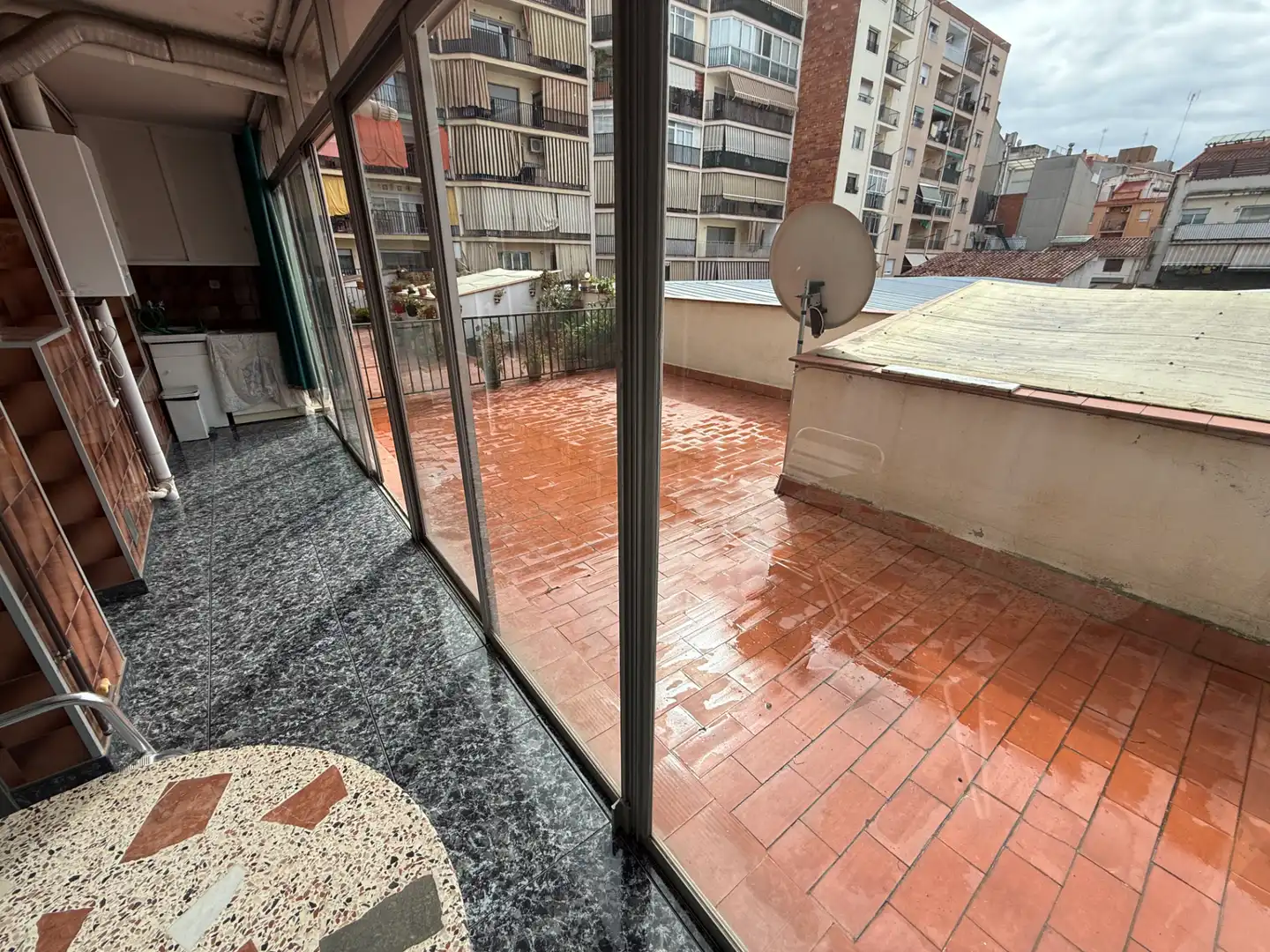 Terrasse von Wohnung zum Verkauf in Terrassa mit Klimaanlage, Heizung und Terrasse