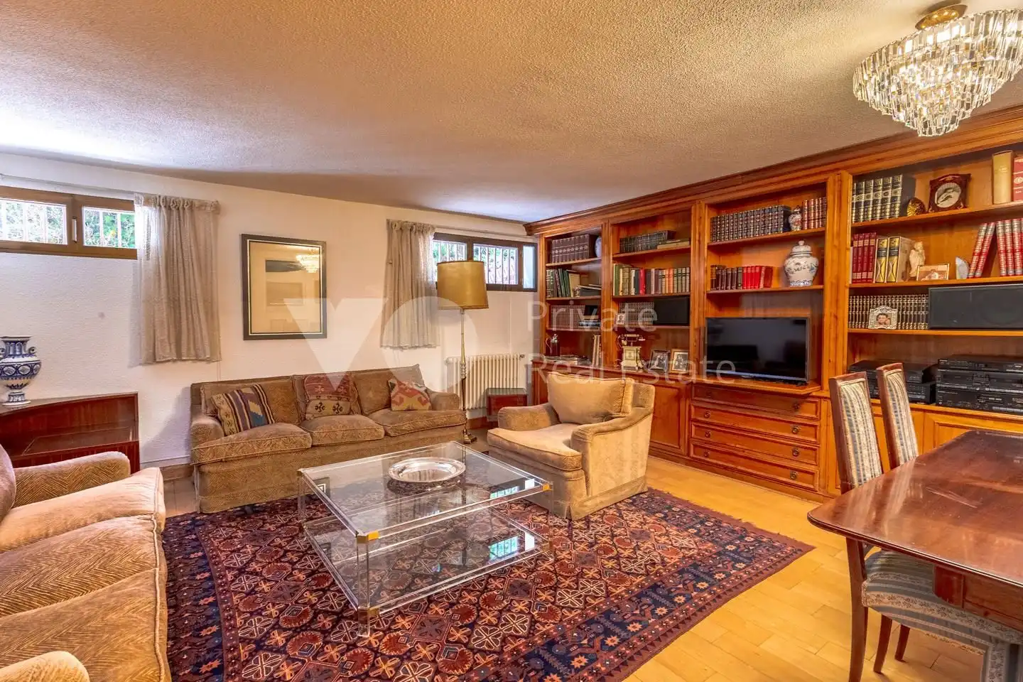 Sala de estar de Casa adosada en venta en Madrid con Aire acondicionado, Calefacción y Jardín privado