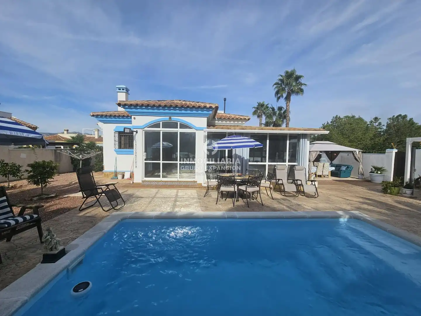 Vista exterior de Casa o chalet en venta en Hondón de las Nieves / El Fondó de les Neus con Aire acondicionado, Calefacción y Jardín privado