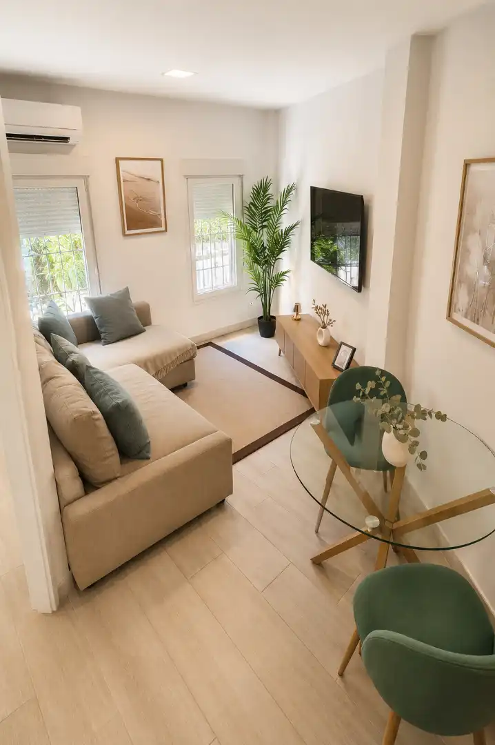 Wohnzimmer von Wohnung zur Miete in Madrid mit Klimaanlage, Heizung und Möbliert