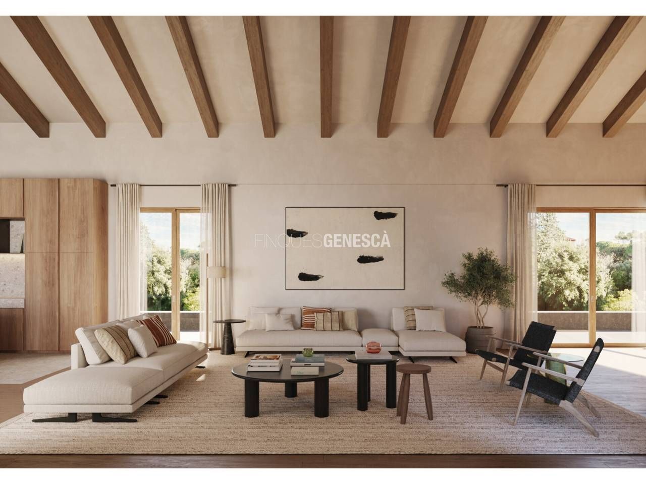 Living room of Houses for sale in Matadepera  with Heating, Private garden and Parquet flooring