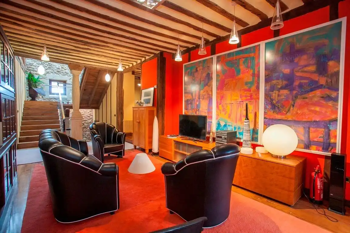 Sala de estar de Casa o chalet en venta en Mazcuerras con Jardín privado y Piscina