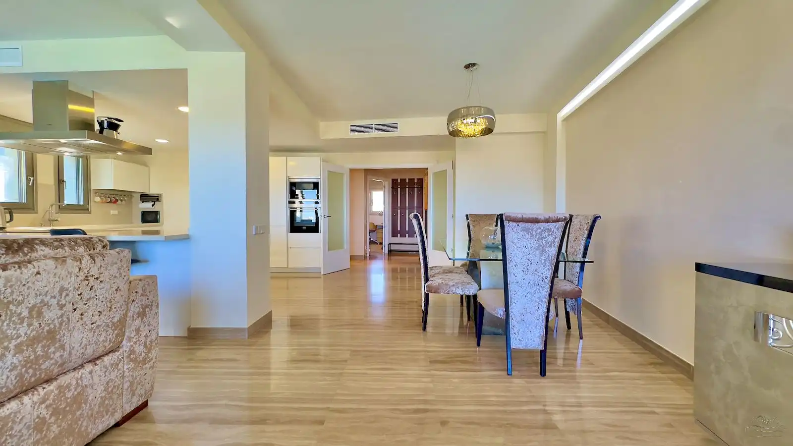 Menjador de Apartament en venda en Jávea / Xàbia amb Aire condicionat, Calefacció i Jardí privat