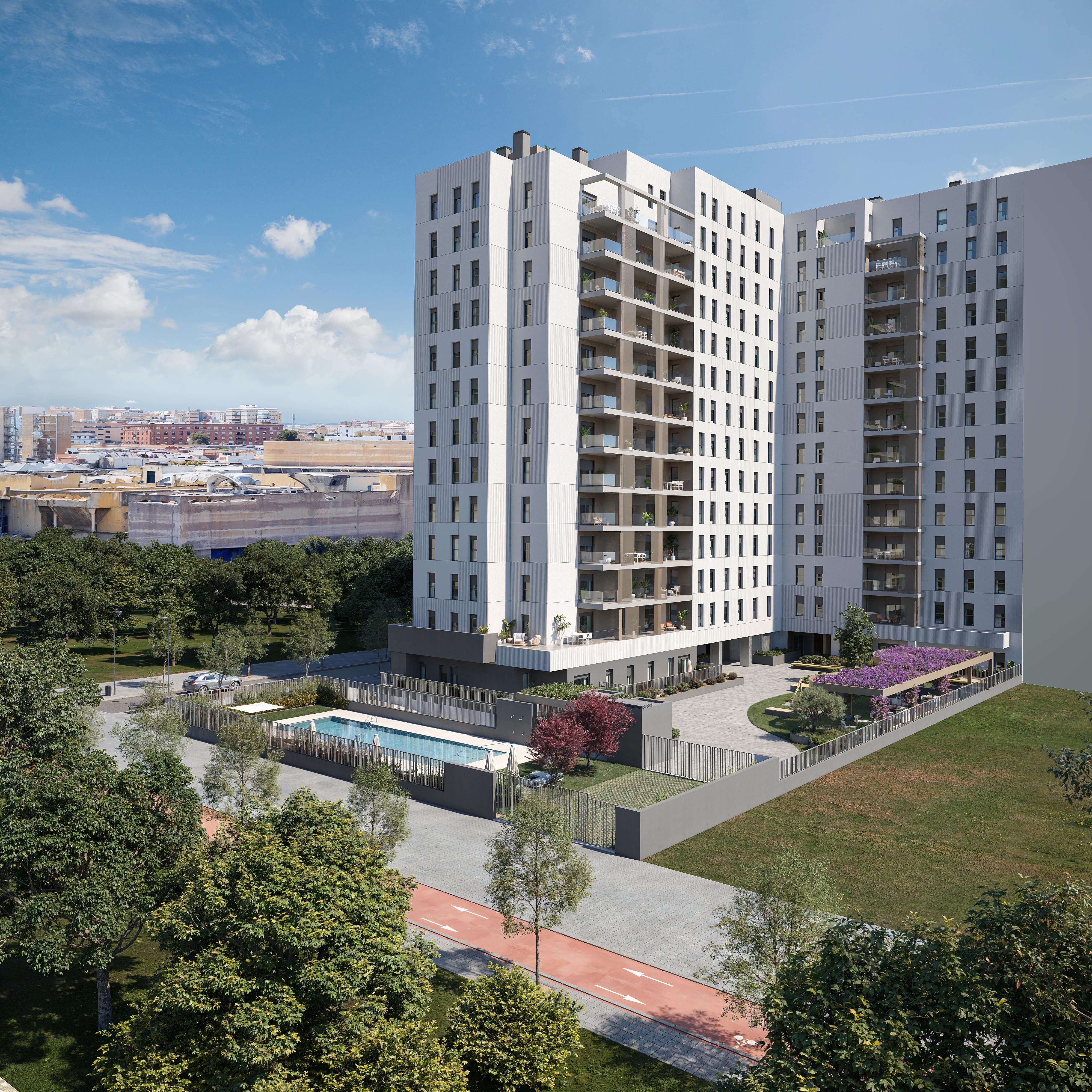 Vista exterior de Piso en venta en  Sevilla Capital con Aire acondicionado, Calefacción y Terraza
