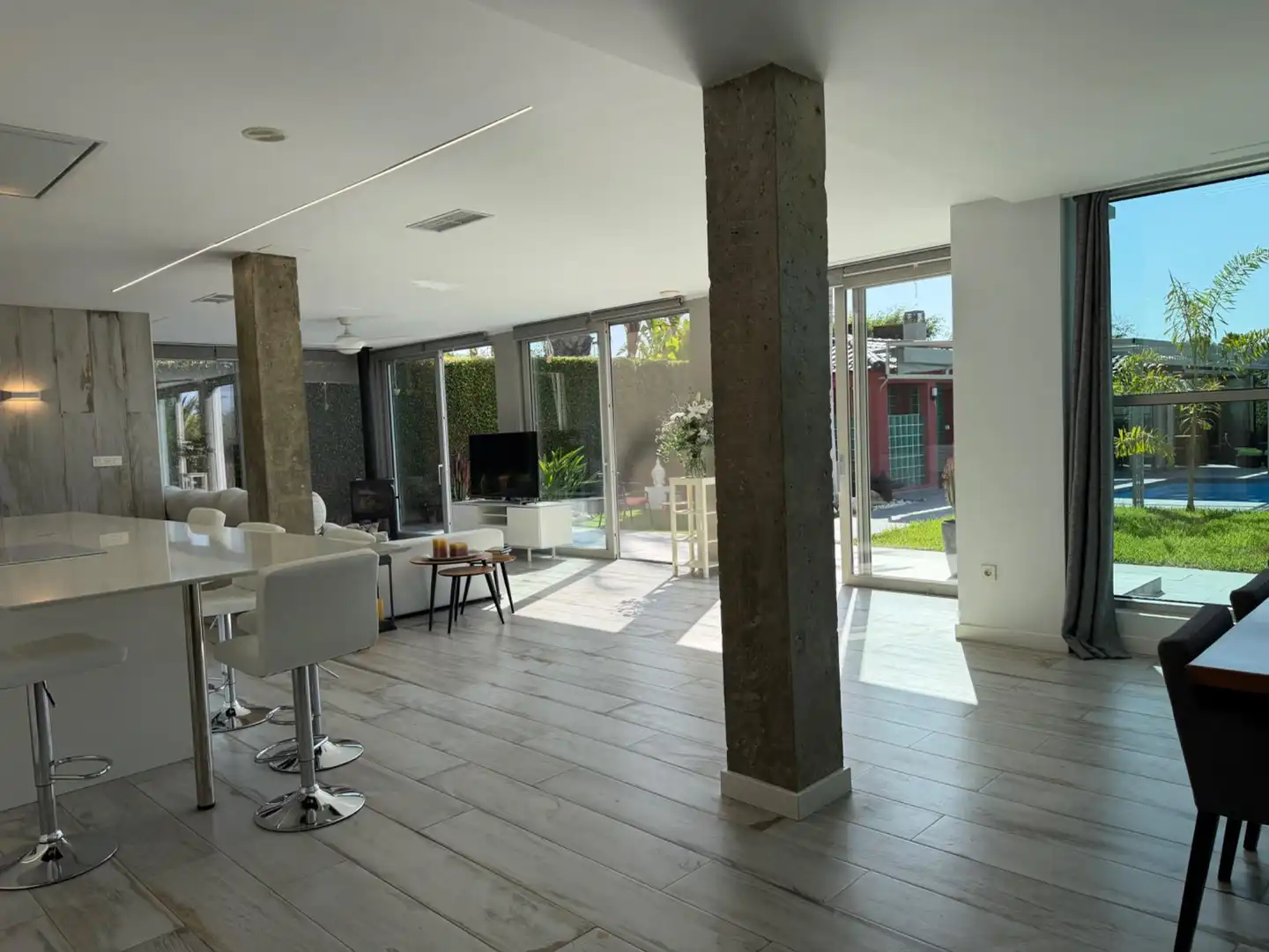 Sala de estar de Casa o chalet de alquiler en Elche / Elx con Aire acondicionado, Calefacción y Jardín privado