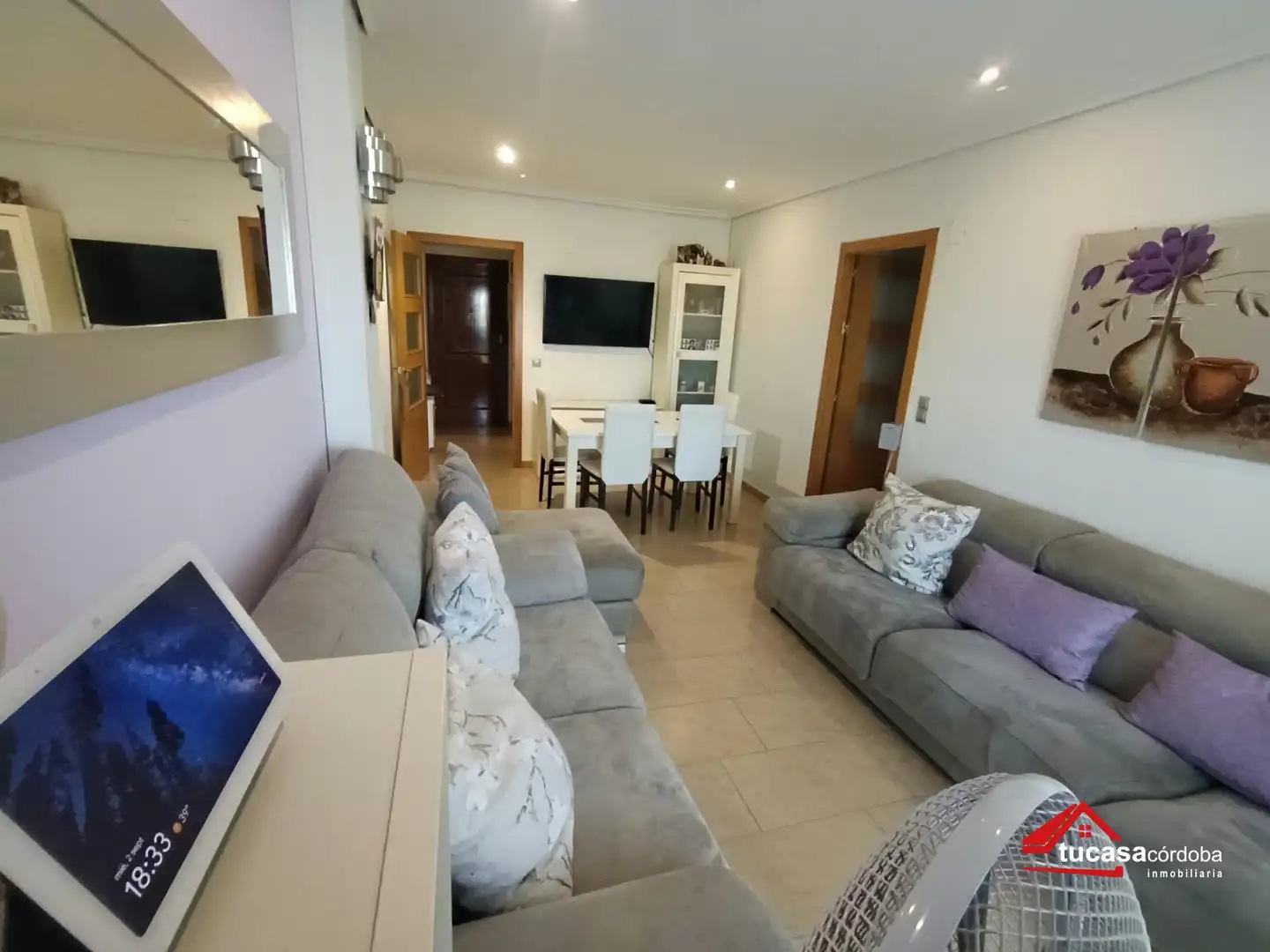 Living room of Flat for sale in Córdoba  with Air Conditioner, Terrace and Furnished