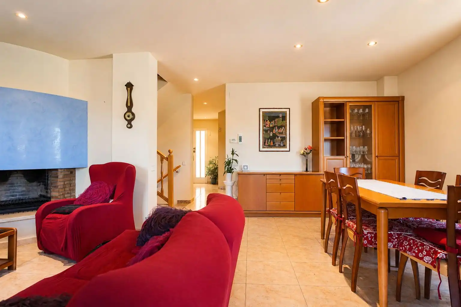 Sala de estar de Casa adosada en venta en La Garriga con Aire acondicionado, Calefacción y Terraza
