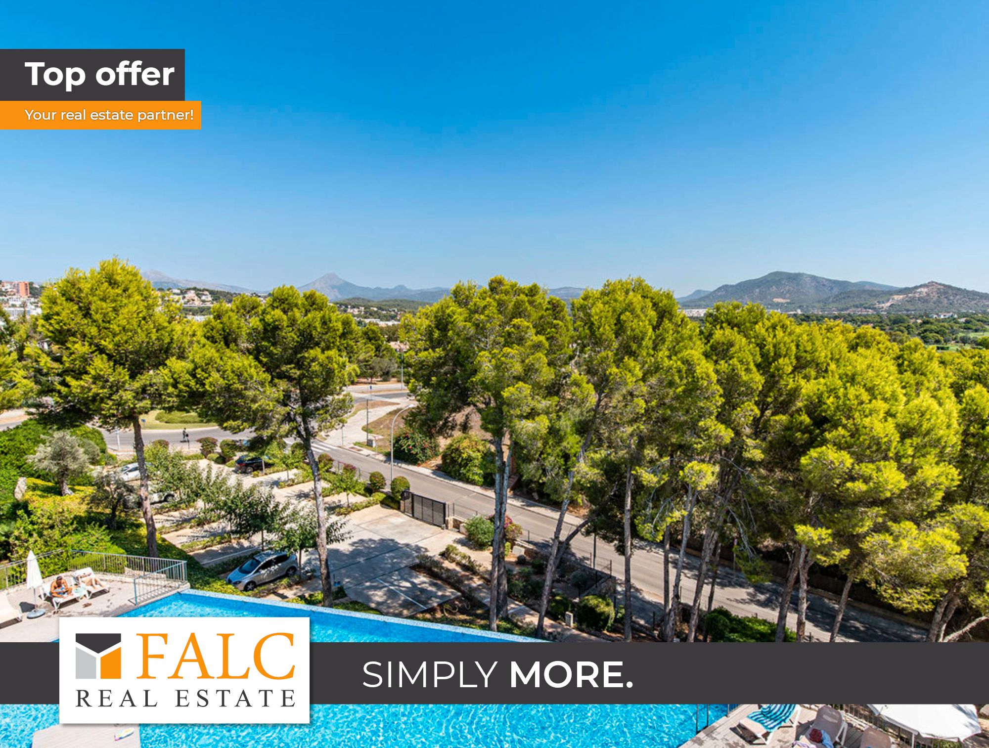 Vista exterior de Ático en venta en Calvià con Aire acondicionado, Jardín privado y Amueblado