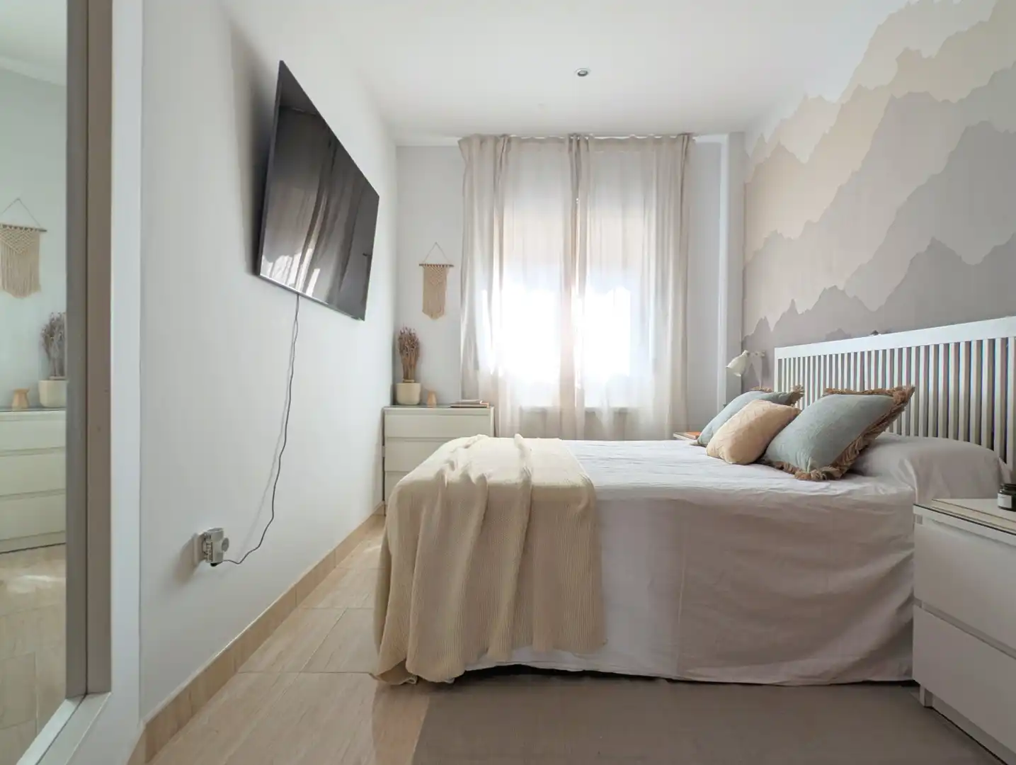 Schlafzimmer von Erdgeschoss zum Verkauf in Mataró mit Klimaanlage, Heizung und Terrasse