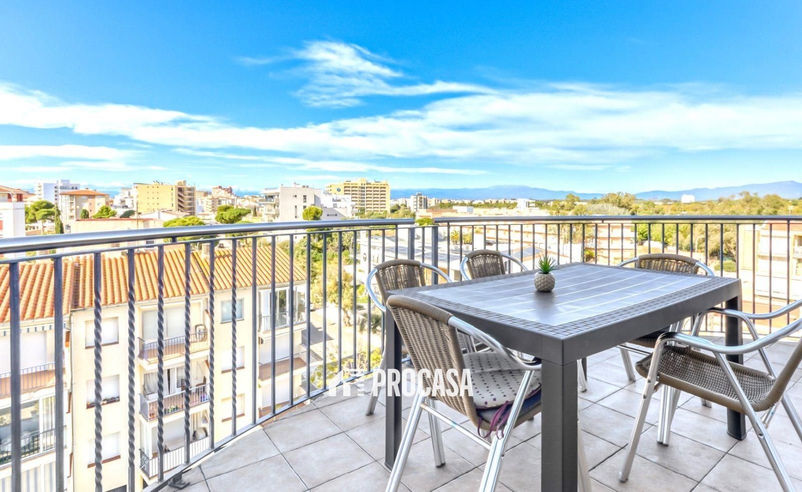 Terrace of Flat for sale in Roses  with Air Conditioner, Heating and Terrace