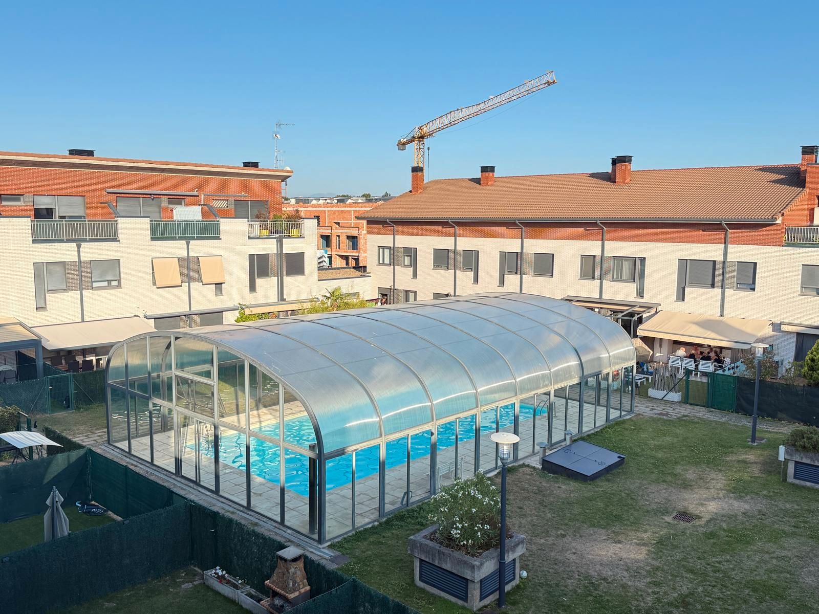 Swimming pool of Single-family semi-detached for sale in Burgos Capital  with Heating, Private garden and Parquet flooring