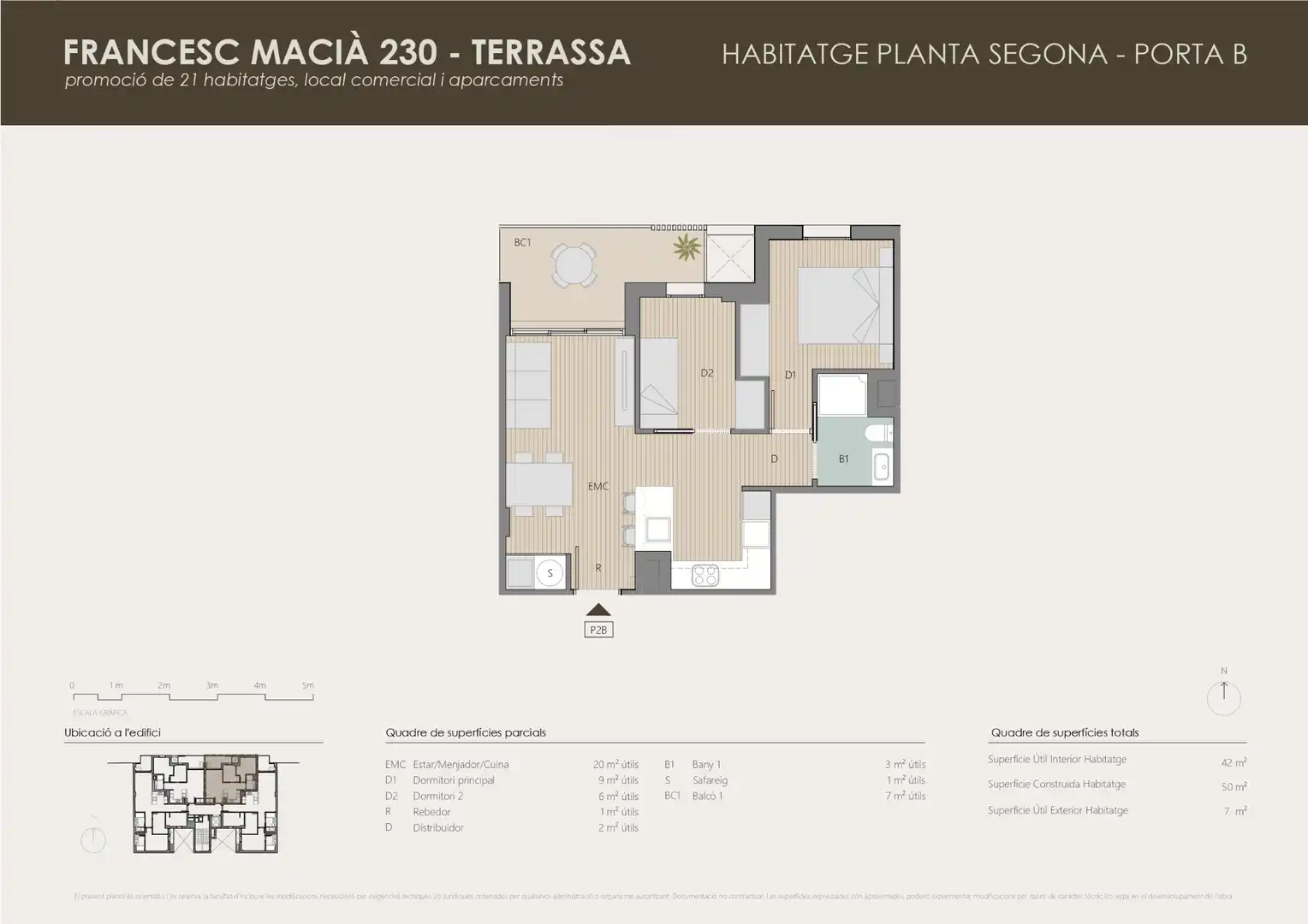 Appartement neuf avec terrasse à vendre à Rambla de Francesc Macià 230
