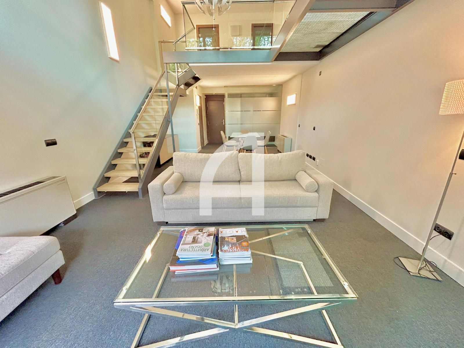 Living room of Flat to rent in  Madrid Capital  with Air Conditioner, Heating and Terrace
