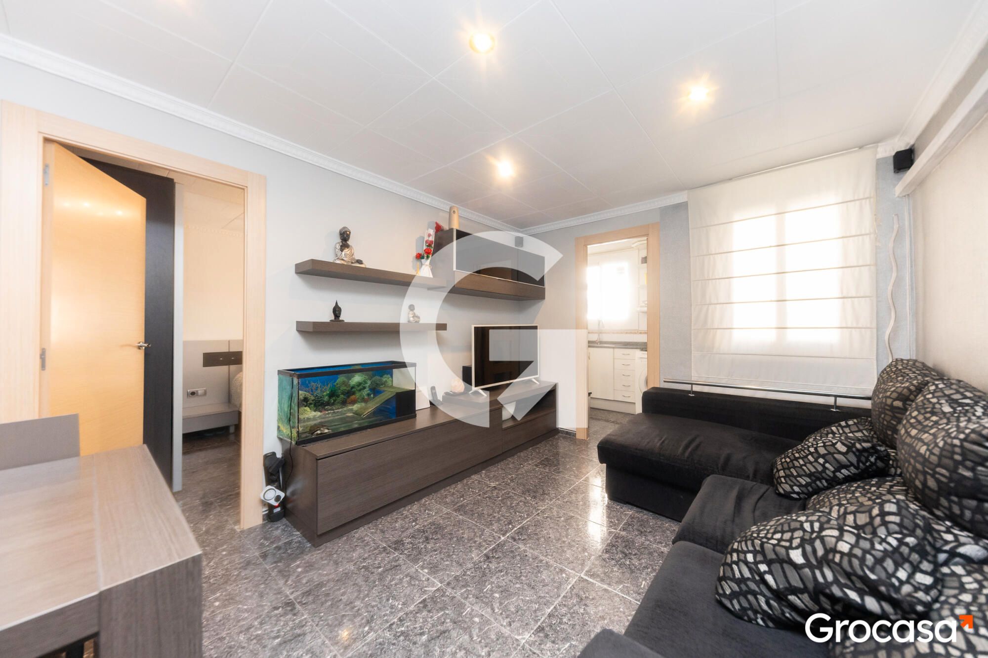 Sala de estar de Piso en venta en L'Hospitalet de Llobregat con Aire acondicionado