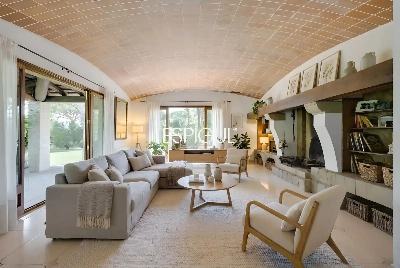 Sala d'estar de Casa o xalet en venda en Santa Cristina d'Aro amb Calefacció, Terrassa i Forn
