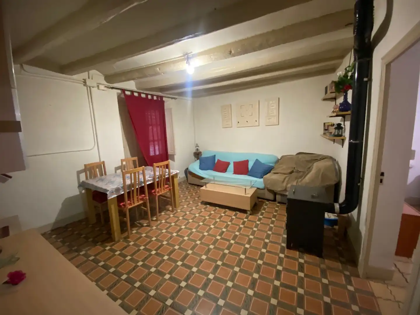 Sala d'estar de Casa adosada en venda en Os de Balaguer amb Calefacció i Moblat