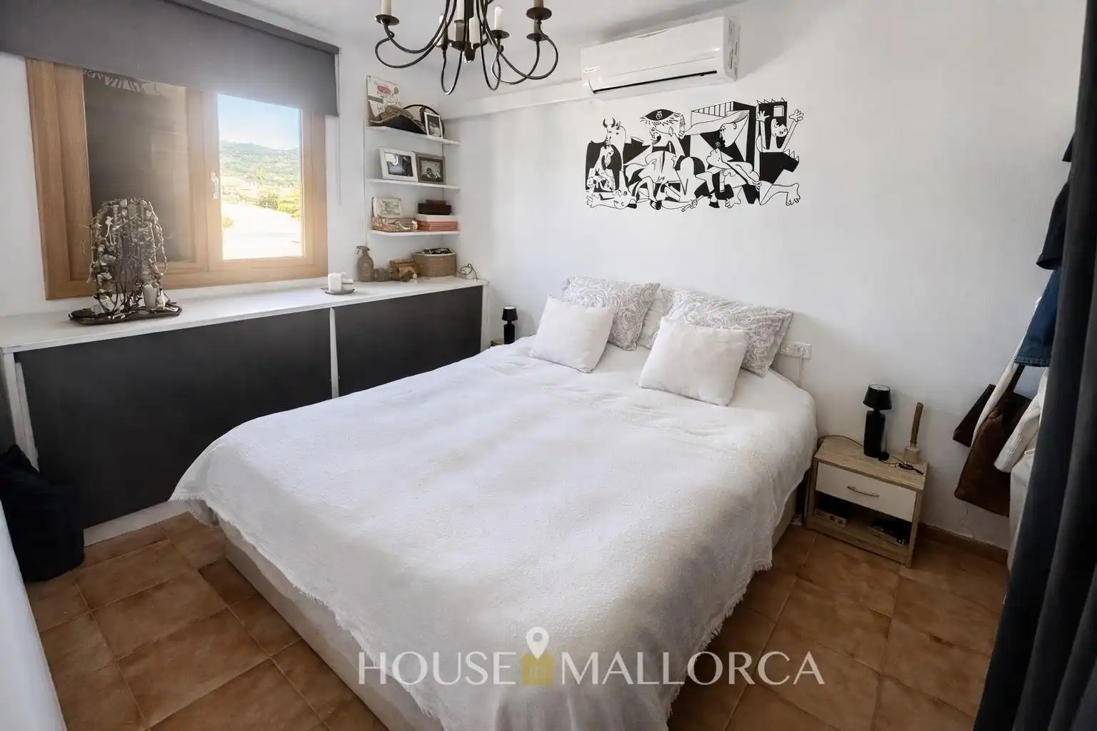 Bedroom of Flat for sale in Binissalem  with Air Conditioner, Private garden and Storage room
