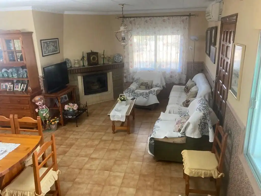 Sala d'estar de Casa o xalet en venda en Fuente Álamo de Murcia amb Jardí privat i Traster